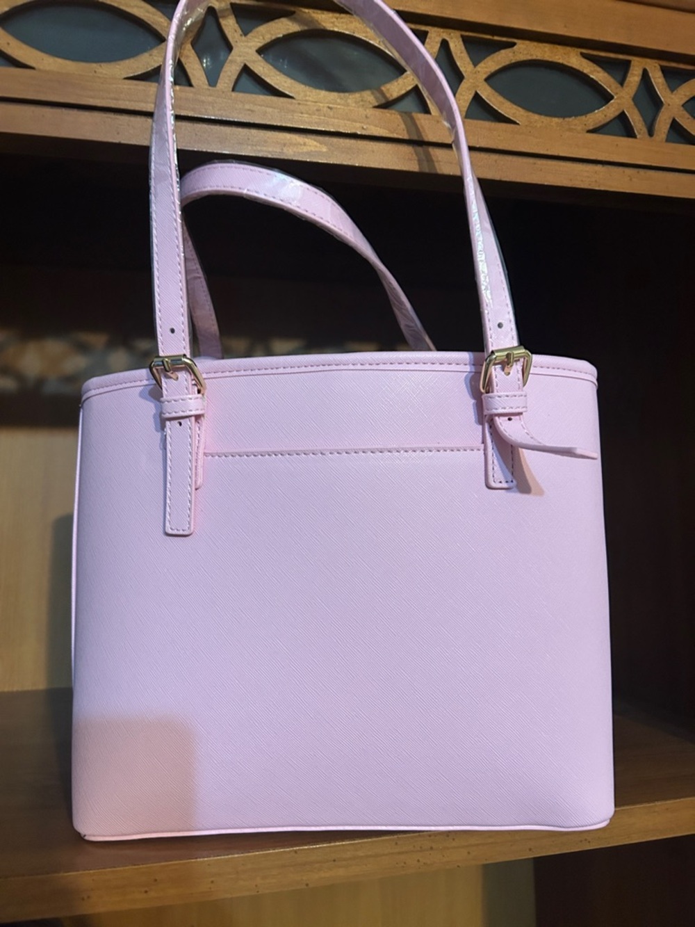 Valentino Orlandi Light Pink Shoulder Tote with Wristlet - Picture 4 of 7